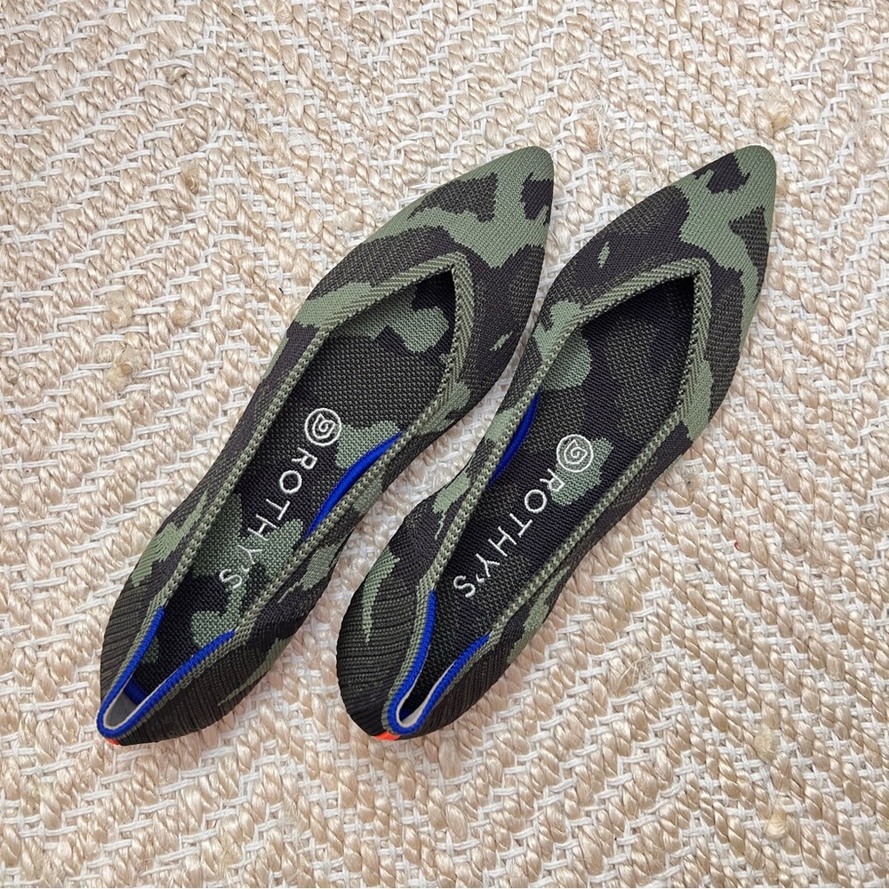 Rothy's The Point Olive Camo - Picture 1 of 9